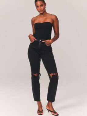 Abercrombie & Fitch Curve Love "The 90s Straight" Ultra High Rise Jeans